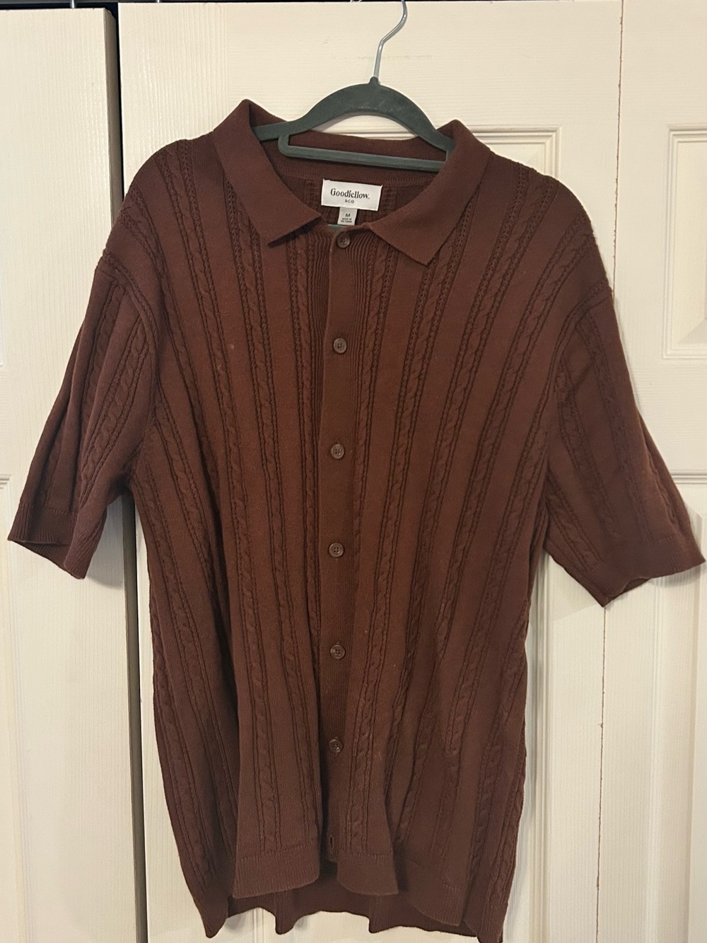 Goodfellow & Co Mens Brown Sweater Polo size Medium Preowned